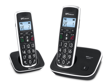 [2072646] SPC TELECOM - TELEFONO INALAMBRICO 7243N NEGRO IDENTIFICADOR DE LLAMADAS AGENDA PANTALLA (Ref.7609-N)
