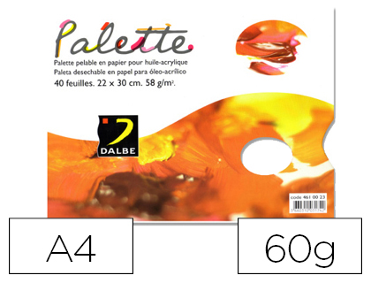 [2150229] DALBE - PALETA PAPEL DESECHABLE DIN A4 40 HOJAS 60 GR (Ref.A15311)