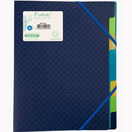 [1206213] EXACOMPTA - Carpeta clasificadora Forever 8 compartimentos A4 Azul Polipropileno (Ref.552572E)