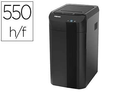 [9150189] FELLOWES - DESTRUCTORA DE DOCUMENTOS AUTOMAX 550C CAPACIDAD DE CORTE 550 HOJAS PARTICULAS DESTRUYE GRAPAS (Ref.4963101)