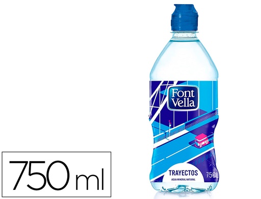 [2159960] FONT VELLA - Agua mineral natural botella de 750 ml (Ref. 158852)