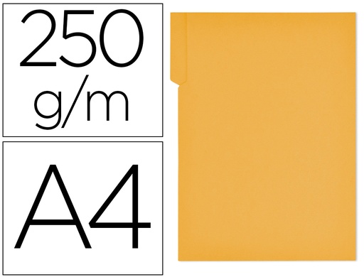 [2078160] GIO - SUBCARPETA CARTULINA DIN A4 PESTAÑA DERECHA 250 G/M2 AMARILLO (Ref.400040699)
