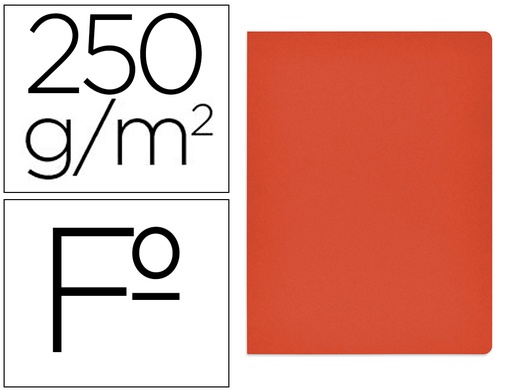 [9155317] GIO - Subcarpeta cartulina simple intenso folio rojo 250g/m2 (Ref. 400040654)