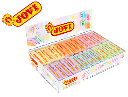 [9155604] JOVI - Plastilina 70 surtida tamaño pequeño 50 g colores pastel caja de 30 unidades (Ref. 70P)