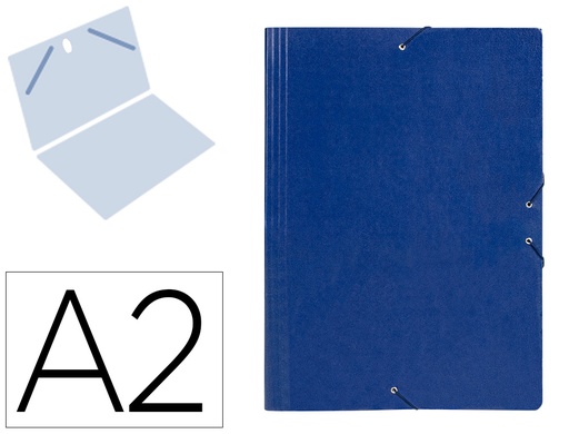 [2027155] LIDERPAPEL - CARPETA PLANOS A2 Cartón GOFRADO N 12 AZUL (Ref.CG25)