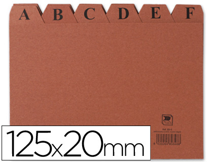 [9003815] MARIOLA - Indice ALFABETICO CON 24 POSICIONES DE Cartón CUERO MEDIDAS 200X120 MM (Ref.3104)
