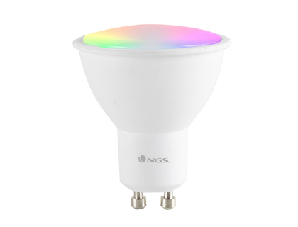 [2156679] NGS - Bombilla bulb wifi led gleam 510c halogena colores 5w 460 lumenes base gu10 regulable en intesidad (Ref. GLEAM510C)