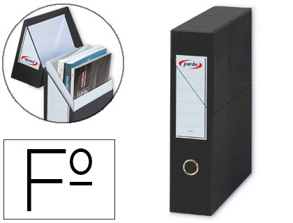 [9063095] PARDO - Estuche archivador Lomo 80mm A4 Negro (Ref.245601)