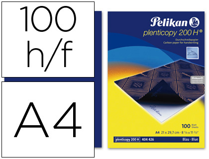 [2048751] PELIKAN - PAPEL CARBON AZUL TAMAÑO A-4 -CAJA DE 100 UNIDADES (Ref.404426)