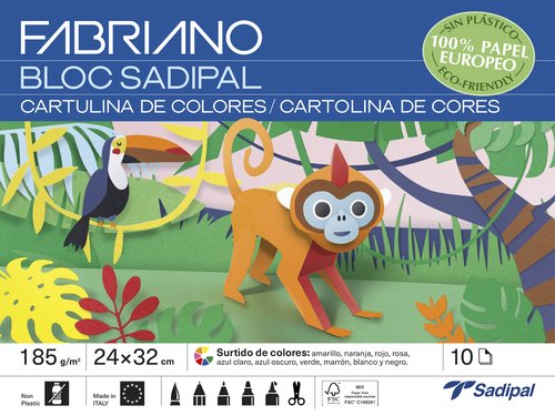 [9936117] SADIPAL - BLOCK MANUALIDADES 10 hojas CARTULINA SURTIDO (Ref.5980)