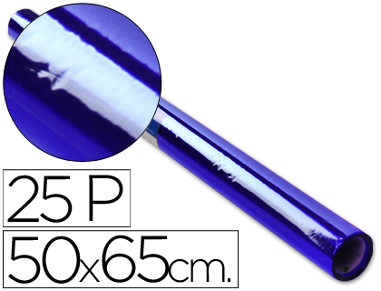 [9022337] SADIPAL - Rollo Papel Celofan 25 Hojas 50 x 65 cm Azul (Ref.12502)