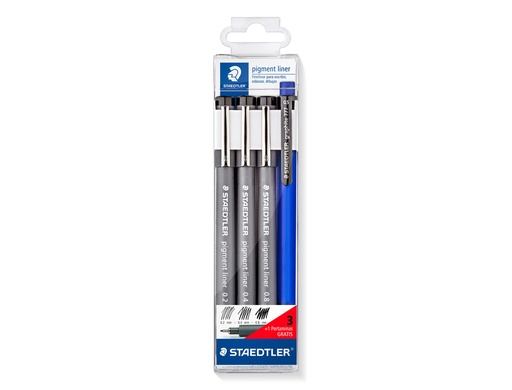 [1732877] STAEDTLER - Estuche rotuladores Pigment Liner 3 ud Negro (Ref.308 WP3 SP)