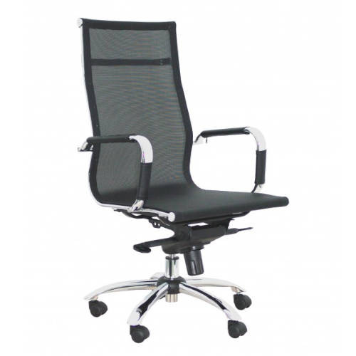 [1944519] PIQUERAS Y CRESPO - Sillón FLORENCIA RESPALDOALTO MALLA NEGRO. (Ref.203DBNE)