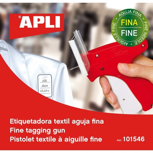 [2071933] APLI - PISTOLA DE NAVETES ETIQUETADORA TEXTIL FINA (Ref.101546)