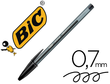 [9155825] BIC - Boligrafo cristal ultrafine punta forma aguja 0,7 mm negro (Ref. 992603)