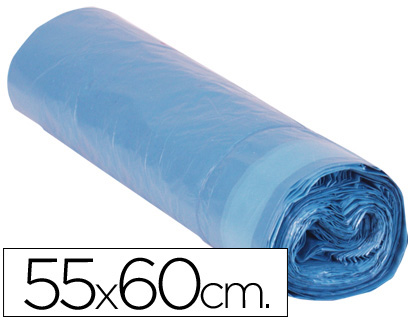 [2036542] BOLSA BASURA DOMESTICA AZUL CIERRA FACIL 55X60 GALGA 120 -ROLLO DE 20 UNIDADES (Ref.044109)