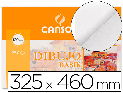 [2017717] CANSON - PAPEL DIBUJO BASIK 32.5X46 -130 GR -SIN RECUADRO (Ref.200400734)