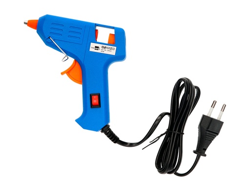 [2072440] LIDERPAPEL - PISTOLA TERMOFUSIBLE MINI DE 25 W CON GATILLODISPENSADOR Y 2 BARRAS DE SILICONA DE 7 MM DIAMETRO X 100 MM (Ref.PS01)