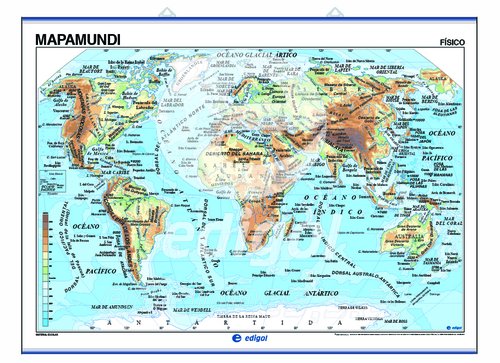 [2004914] MAPA MURAL MUNDI PLANISFERIO -140 X 100 CM (Ref.6108.5)
