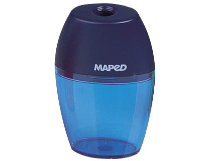 [9024217] MAPED - Sacapuntas/Afilalapices Shaker Simple Azul, fucsia o turquesa Nivel llenado visible Plástico - 25unid (Ref.534753)