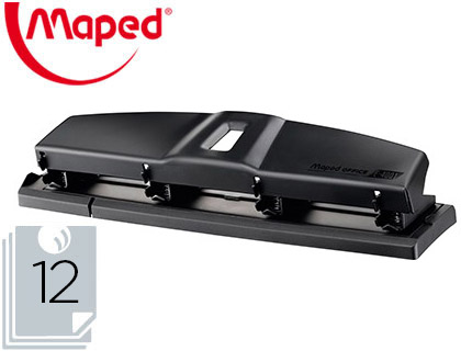 [2074905] MAPED - TALADRADOR ESSENTIALS METAL 4 TALADROS CAPACIDAD 12 HOJAS COLOR NEGRO (Ref.400111)