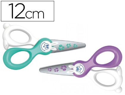 [2031573] MAPED - TIJERA ESCOLAR KIDI-CUT 12 CM ESPECIAL PARA INFANTIL CORTA SOLO PAPEL Y CARTON (Ref.137/702)