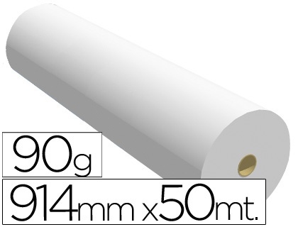 [2026861] PAPEL REPROGRAFIA PARA PLOTTER 914MMX50MT 90GR IMPRESION INK-JET (Ref.7910509B)