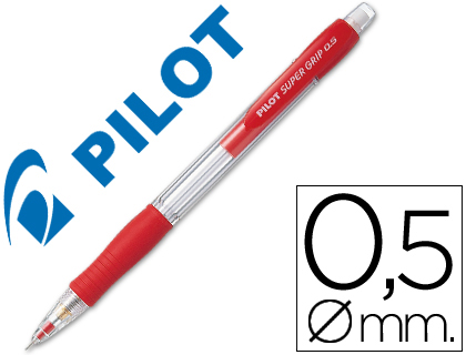 [2038060] PILOT - PORTAMINAS SUPER GRIP ROJO 0,5 MM SUJECION DE CAUCHO (Ref.H-185-SL-R / N185R)