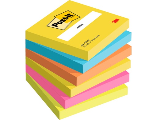[9029386] POST-IT - Notas adhesivas Gama Energia Pack 6 blocs 100h Colores surtidos 76x76mm (Ref.FT510283540)
