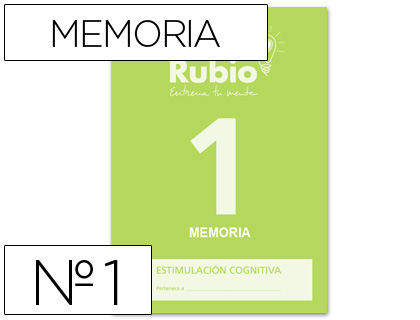 [2049964] RUBIO - CUADERNO ENTRENA TU MENTE ESTIMULACION COGNITIVA MEMORIA 1 (Ref.ECM1)