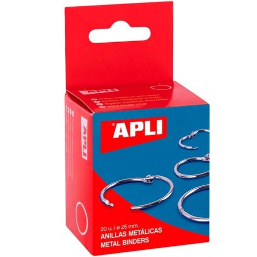 [1129426] UMEC - Anillas metalicas Caja 20 Ud 25 mm Plata (Ref.452)