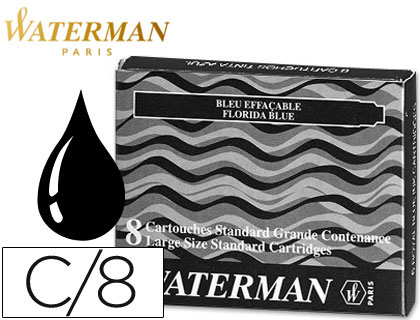 [9023122] WATERMAN - Cartuchos De Tinta Estandar 8 ud Negro (Ref.S0110850)