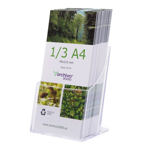 [9933083] ARCHIVO 2000 - PORTAFOLLETOS A.2000 1/3 DE A4 VERTICAL 1 COMPARTIMENTO PREMIUM CRISTAL (Ref.6141 CS TP)