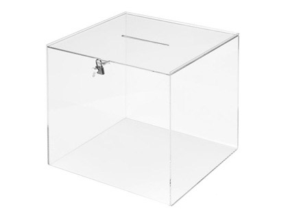 [2150363] ARCHIVO 2000 - URNA ELECTORAL CUADRADA CON LLAVE METACRILATO 3 MM 300X300X300 MM (Ref.DE596902 CS TP)