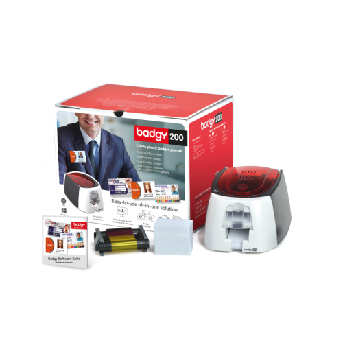 [2154520] BADGY - 200 CON EL SOFTWARE VERSIÓN PLUS Y 100 TARJETAS DE PVC BLANCAS (Ref.B22U0000RS)