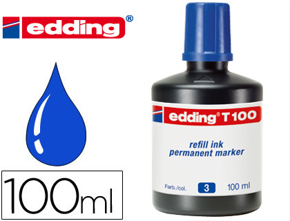 [9022740] EDDING - Frasco de Tinta T-100 azul 100 ml (Ref.T100-03)