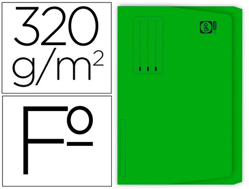 [9034580] GIO - Subcarpeta Pocket Folio Cartulina Con bolsa fuelle Verde 250 G 400040685 (Ref.400018770)
