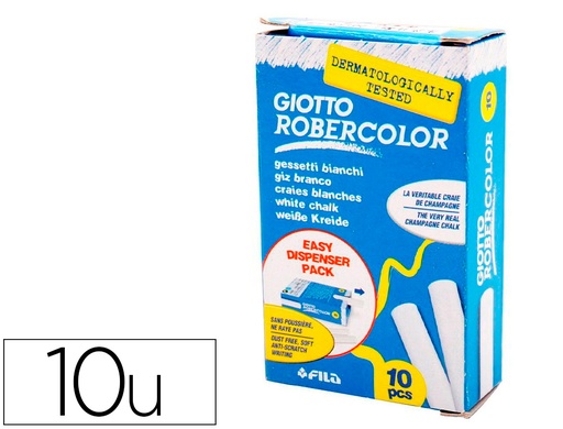 [9008070] GIOTTO - Robercolor Tizas Caja 10 ud Blanco (Ref.538700)