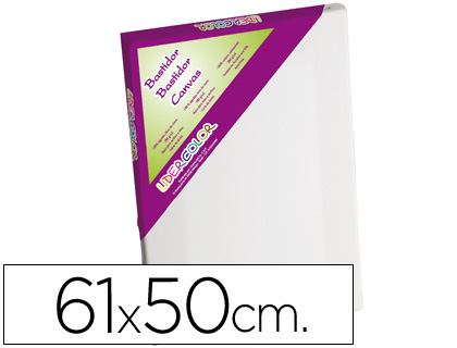 [2043025] LIDERCOLOR - BASTIDOR 12F LIENZO GRAPADO LATERAL ALGODON 100% MARCO PAWLONIA 1,8X3,8 CM BORDES MADERA 61X50 CM (Ref.A30208-12F)