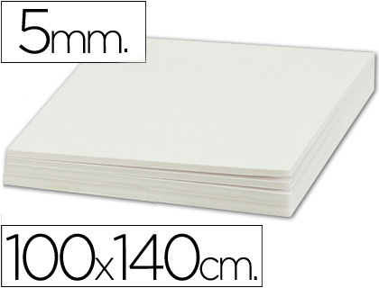 [2035835] LIDERPAPEL - Cartón PLUMA DOBLE CARA 100X140 CM ESPESOR 5 MM (Ref.LU01)