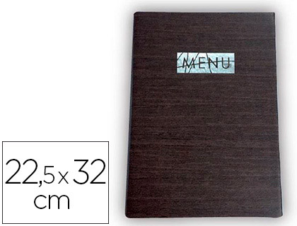 [2300009] LIDERPAPEL - PORTAMENUS PU 22,5 X 32 CM CON SUJECCION EN ESQUINAS PARA 2 HOJAS (Ref.PM06)
