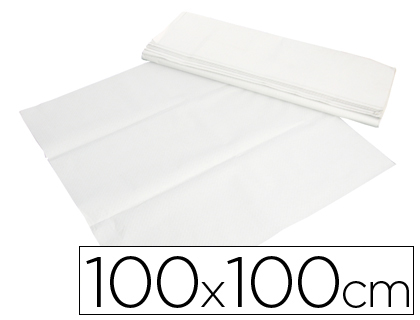 [2059944] MANTEL DE PAPEL BLANCO EN HOJAS 100X100 CM CAJA DE 400 (Ref.10110124)