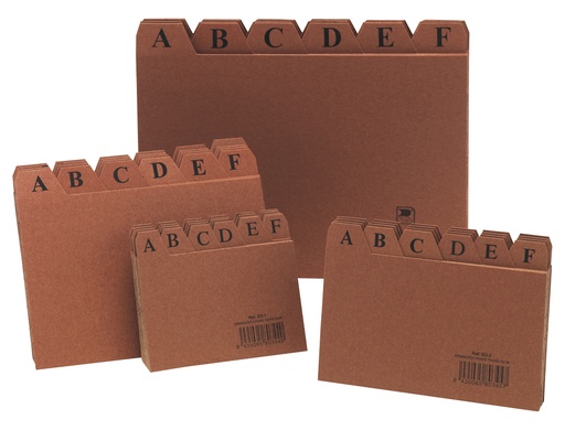 [9002588] MARIOLA - Indice ALFABETICO CON 24 POSICIONES DE Cartón CUERO MEDIDAS 125X75 MM. (Ref.3102 - IC02)