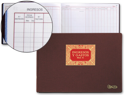[2004663] MIQUELRIUS - LIBRO N. 61 FOLIO 100 HOJAS -INGRESOS Y GASTOS (Ref.5061)