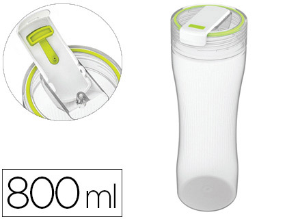 [2150480] OFFISYS - VASO BEBIDAS CAPACIDAD 0,8 L DOBLE APERTURA LIMPIEZA FACIL 100% HERMETICO 81X240 MM (Ref.10103-05070)