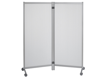 [2072741] PAPERFLOW - MAMPARA SEPARADORA DE CRISTAL OPACO CON RUEDAS 2 HOJAS (Ref.CR01X2.00)