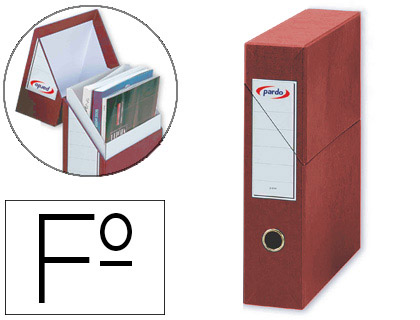 [9063096] PARDO - Estuche archivador Lomo 80mm A4 Rojo (Ref.245602)