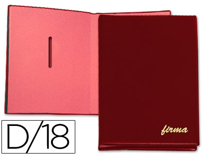 [9022849] PARDO - Portafirmas 335X245 18 compartimentos Burdeos (Ref.87505)