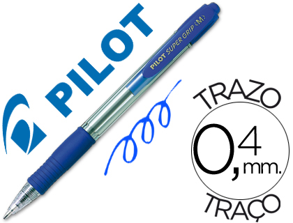 [9023162] PILOT - Boligrafo retractil SUPER GRIP azul NSGA (Ref.BPGP-10R-M-L / NSGA)
