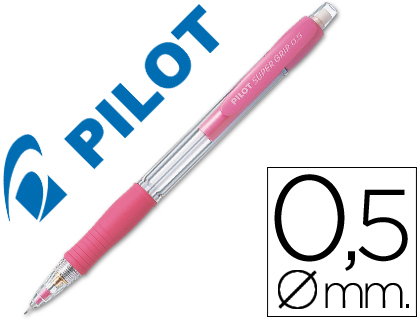 [2038062] PILOT - PORTAMINAS SUPER GRIP ROSA 0,5 MM SUJECION DE CAUCHO (Ref.H-185-SL-P / N185RS)